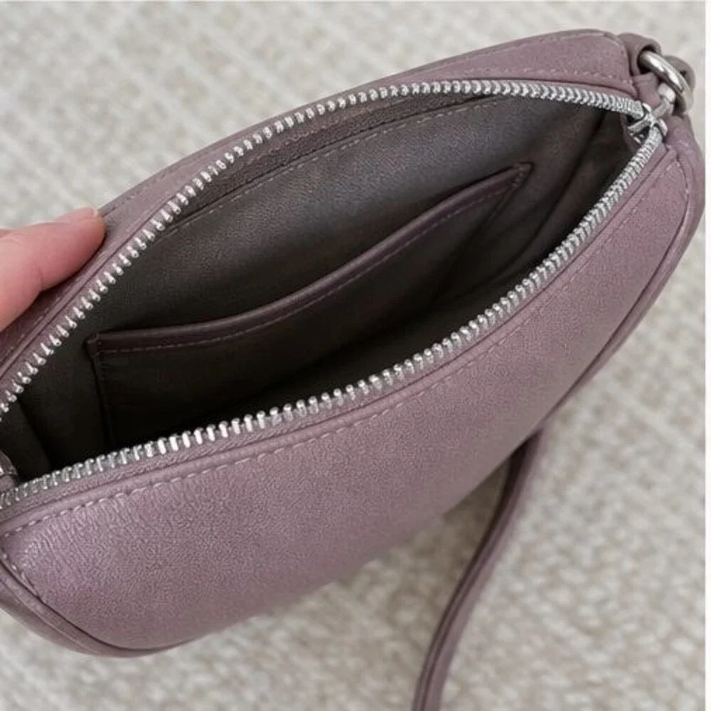 Charcoal Zip Crossbody Bag